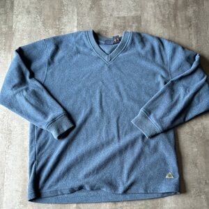 VTG Cherokee Fleece Sweater Mens Large Blue